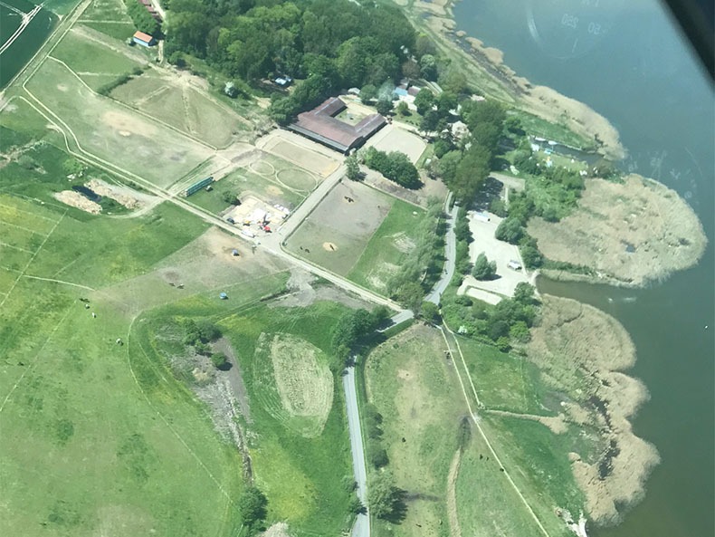 Luftbild Pferdekoppel am Barther Bodden