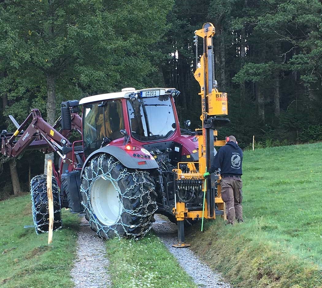 Rammen für Zaunmontage